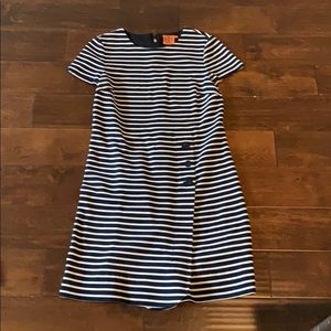 Tory Burch Blue White Striped Dress